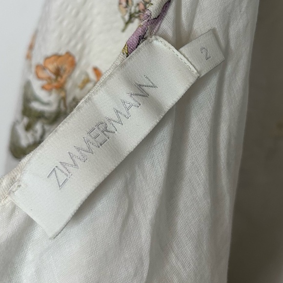 ZIMMERMANN Jeannie Blooming Floral Cut-out Open Back Fit & Flare Mini Dress - Picture 10 of 11